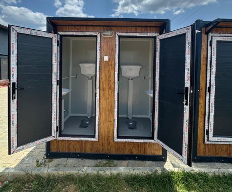 115x210 Ahşap Spotlu Özel Tasarım WC Duş Kabini